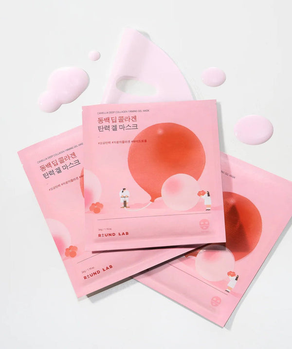 ROUND LAB Camellia Deep Collagen Firming Gel Mask (4pcs)